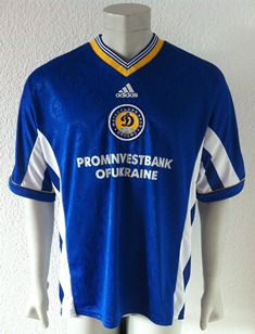 Dynamo Kyiv Kiev match shirt 1998/99, worn by Andriy Husin