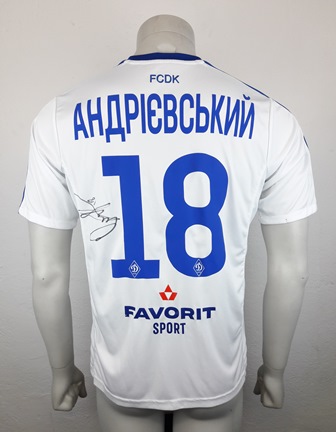 Dynamo Kyiv Kiev match shirt 18/19, worn by Oleksandr Andriyevskyi, made by New Balance