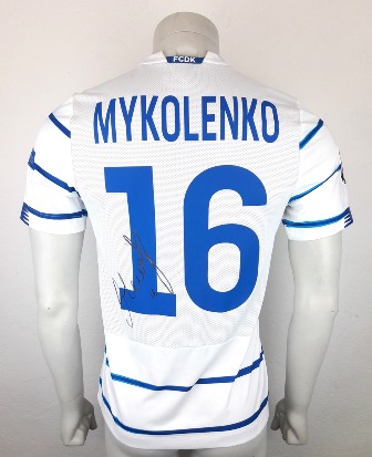 Dynamo Kyiv Kiev match shirt 20/21, worn by Vitaliy Mykolenko