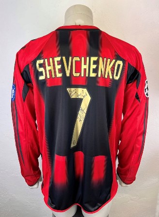 AC Milan match shirt 2004/05, worn by Andriy Shevchenko